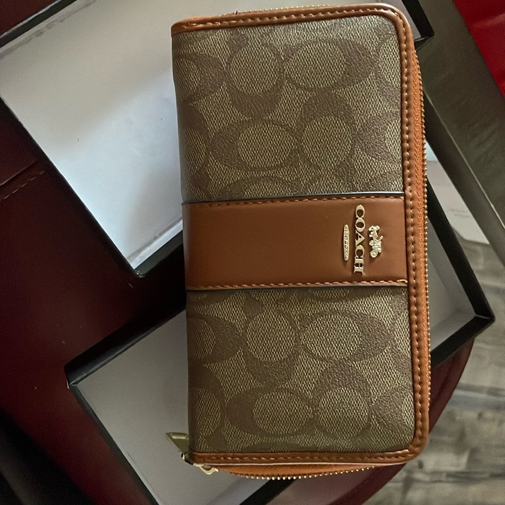 Coach zip around wallet